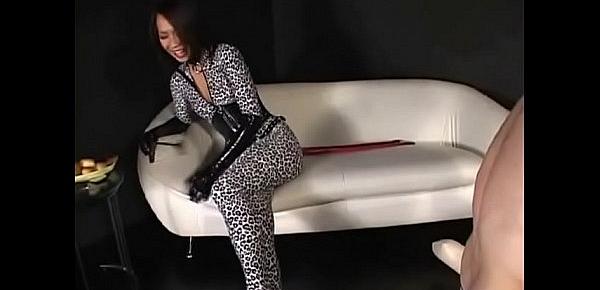  Mistress in jumpsuit pegging